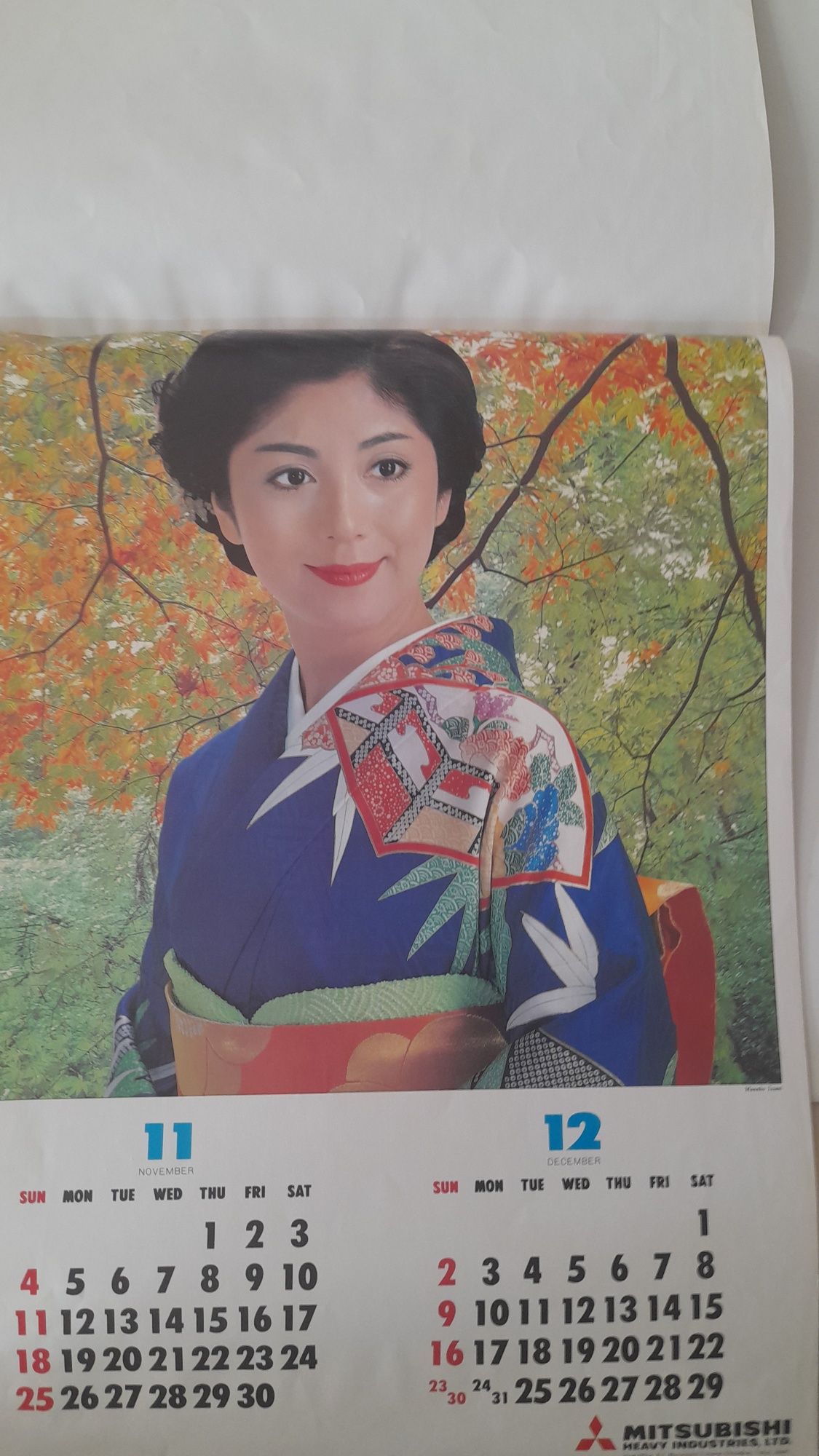 Calendário Paredede Mitsubishi 1979
