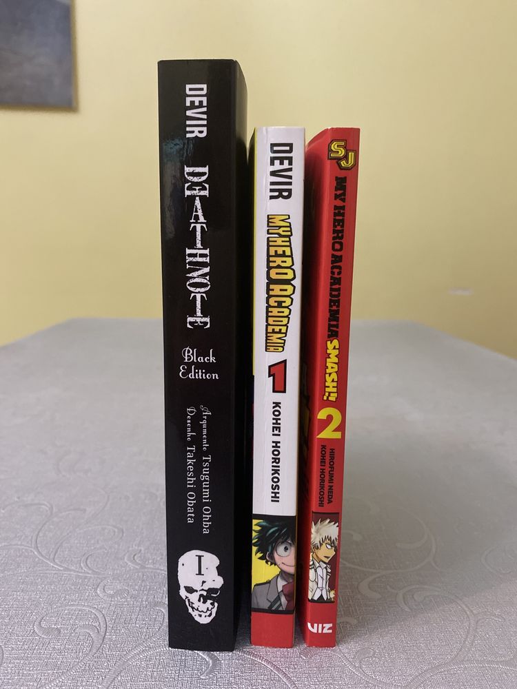 3 Mangas (Death Note e My Hero Academia)