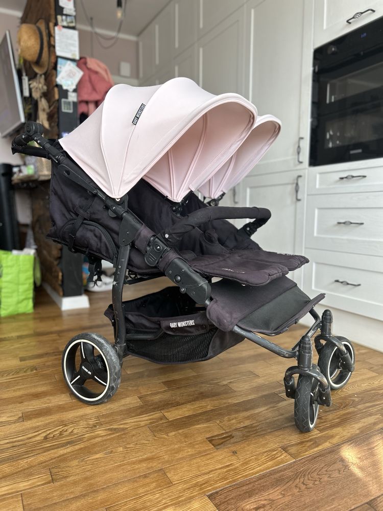 Wózek dziecięcy bliźniaczy Baby Monsters easy twin 3.0