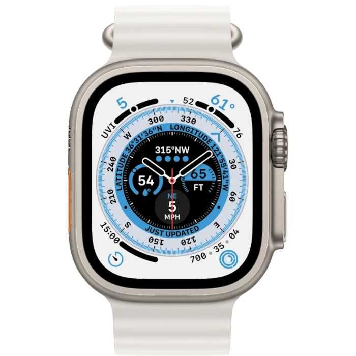 Apple Watch Ultra 1 gen. Titanium + opaska white ocean 49mm I iTop Wwa