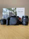 Canon EOS 1300D + EF Lens 50mm f1.8 STM + EF-S 18-55mm f3.5-5.6