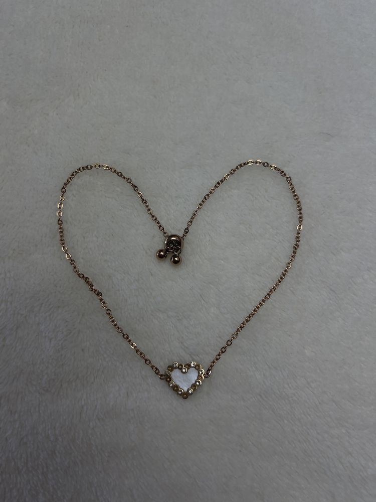 Pulseira coração perolado