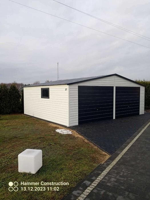 Garaż blaszany 6,5x5 WZMOCNIONY PROFILAMI. Producent. CAŁA POLSKA