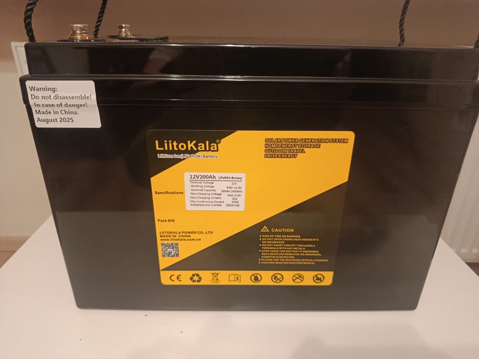 Akumulator LiitoKala lifepo4 12v 200ah 2560 Wh