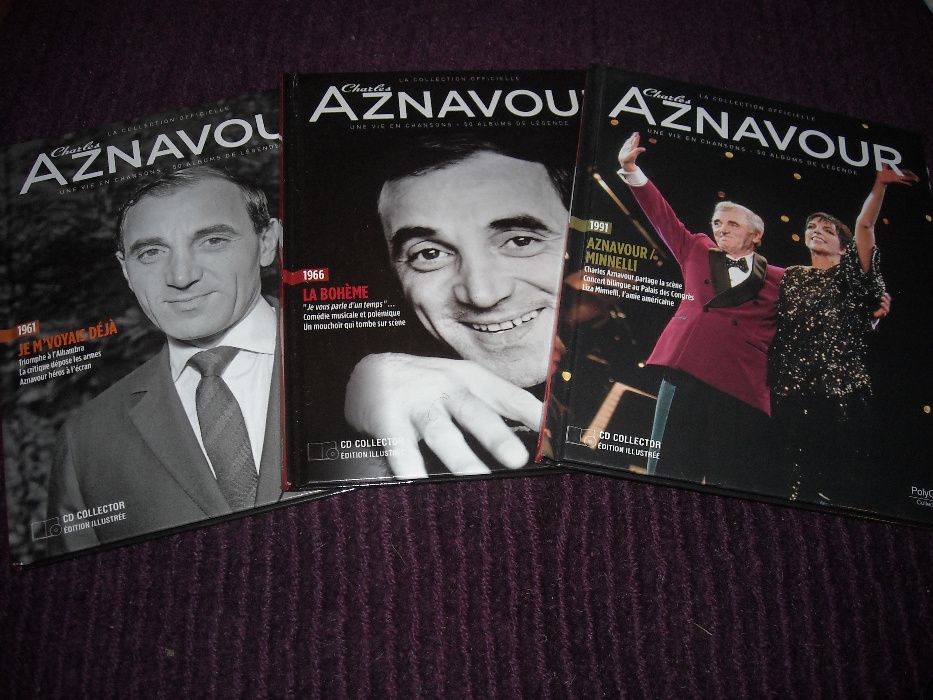 Volumes colecao Charles Aznavour com CD - novos