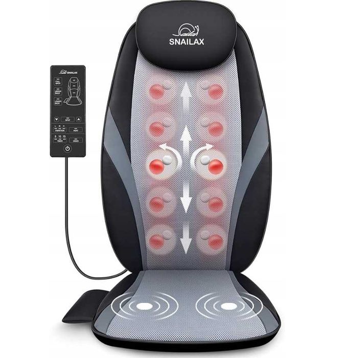 Snailax SL-256-EU mata masująca/ masażer SHIATSU + pilot. OPIS!!!