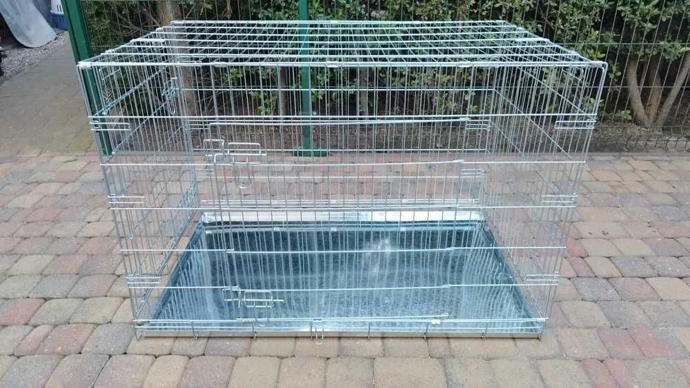 Klatka kennelowa XL 109x69x75 cm ocynk + blaszana taca