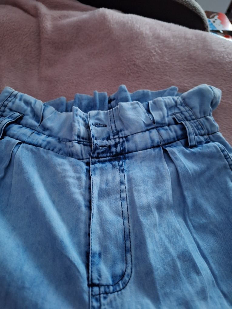 Lekkie spodnie dżinsowe dziewczęce