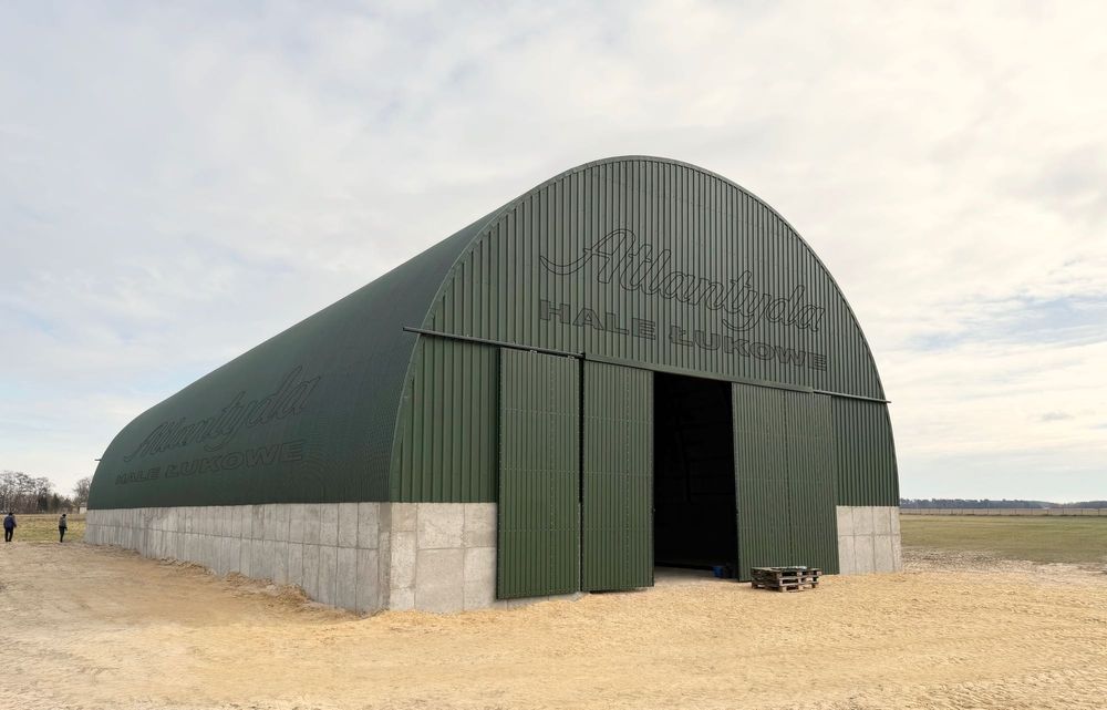 Hala Łukowa Stalowa rolnicza przęsło wiata konstrukcja 15 x 30 x 7,5 m
