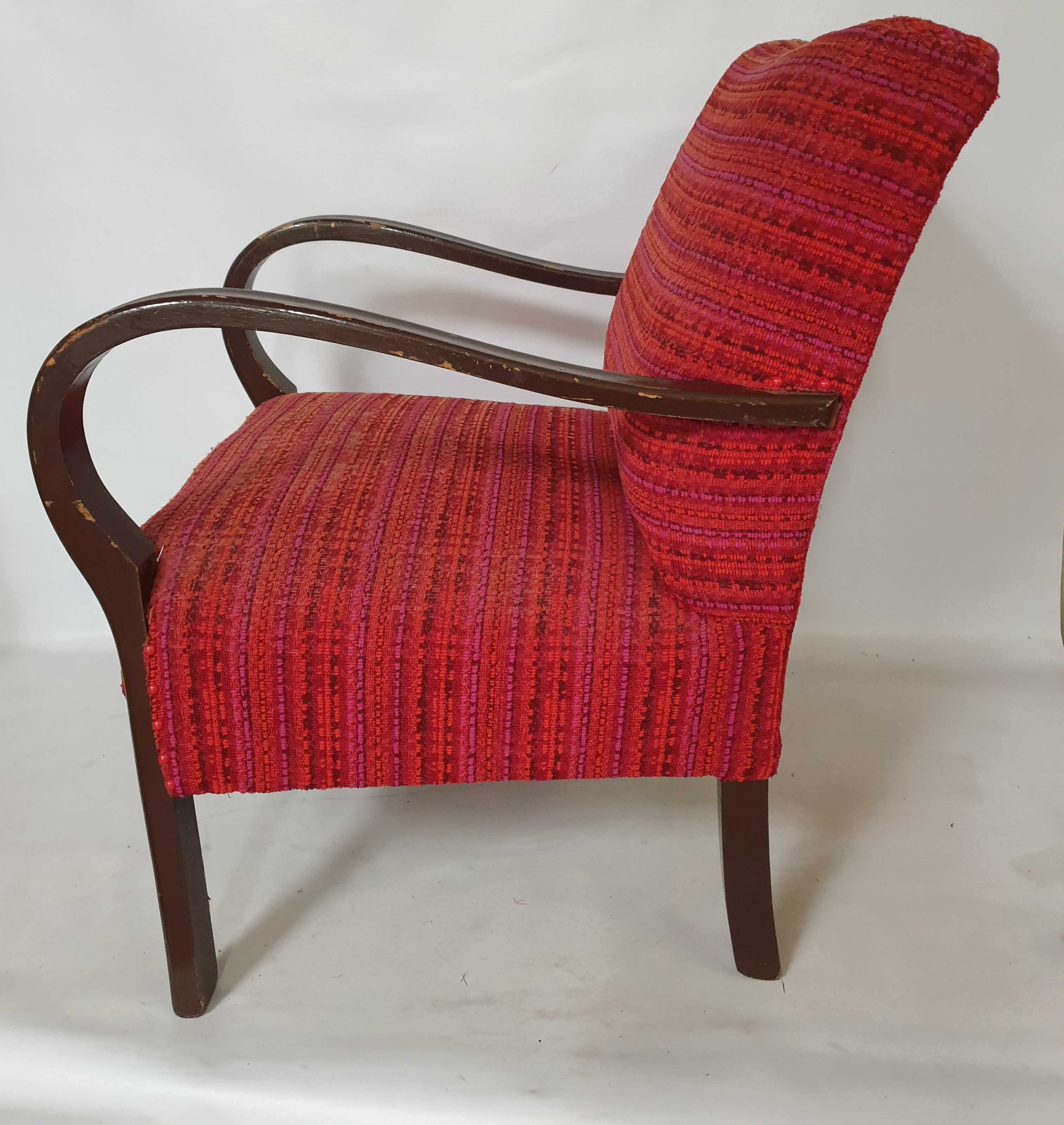 FOTEL art deco secesyjny w stylu HALABALA lata 50