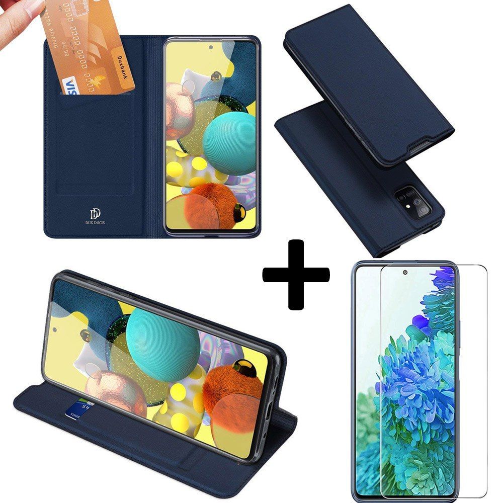 Etui Dux Ducis + Szkło Do Samsung S20 Fe Granatowy