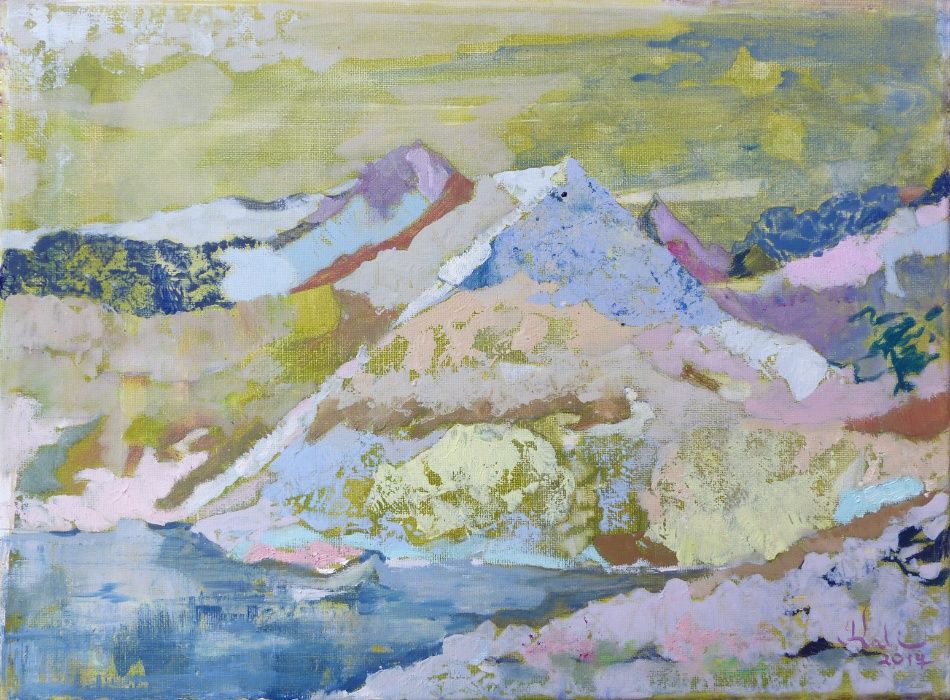 Obraz olejny, malarstwo, pejzaż górski, Tatry 2017