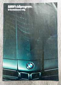 BMW's  bilprogram 1985 r.- folder, prospekt, broszura