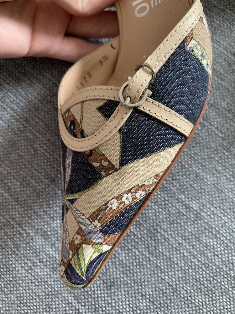 Piękne sandały na słupku Salvatore Ferragamo