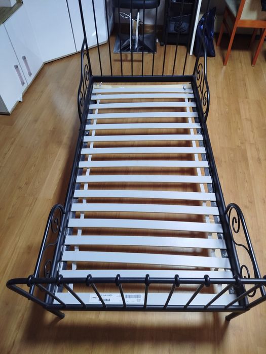 Rama Łóżka IKEA metalowa 2 sztuki czarna i biała