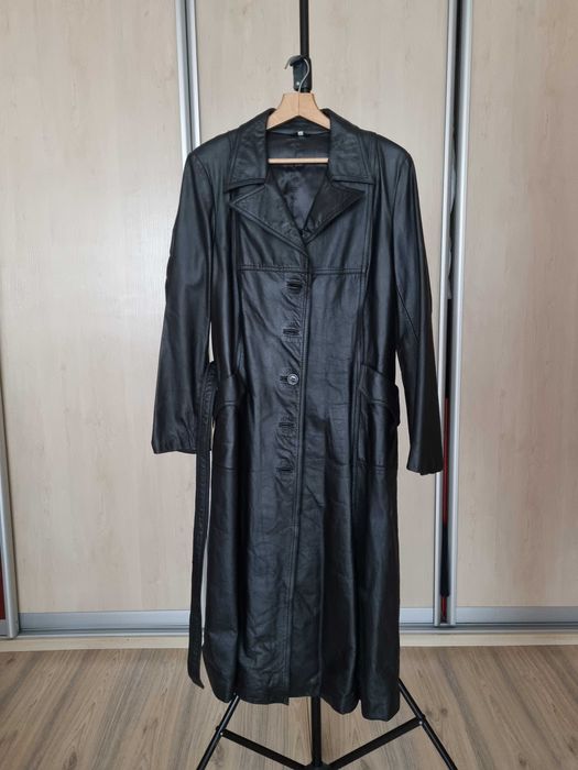 Płaszcz skórzany ocieplany