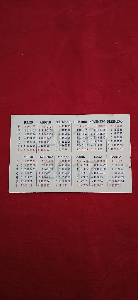 Calendário de bolso 2016/2017