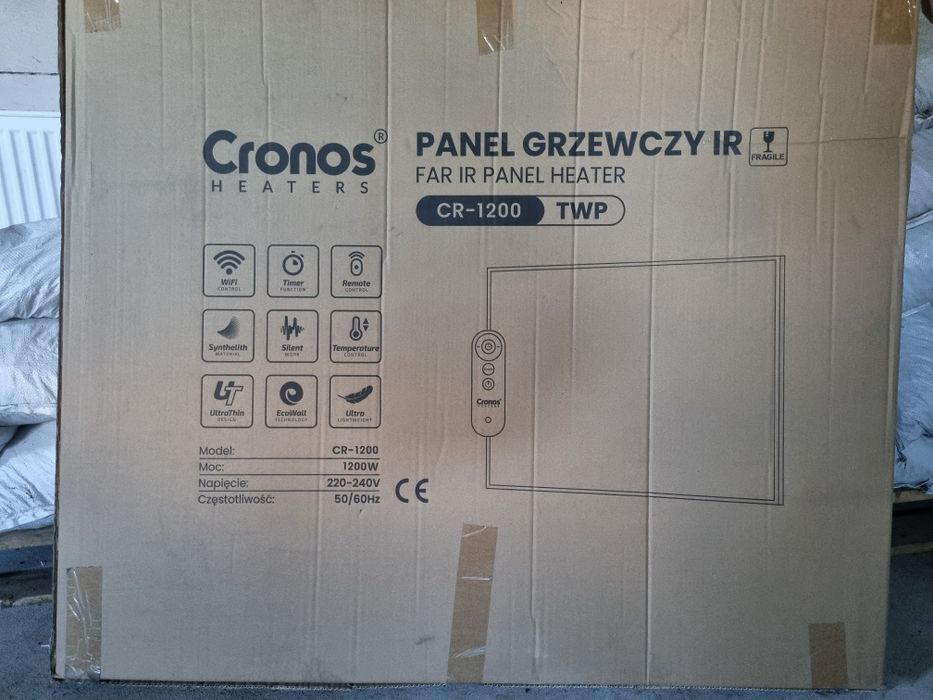 Panel grzewczy cronos 1200w,biały,Wi-Fi,pilot.