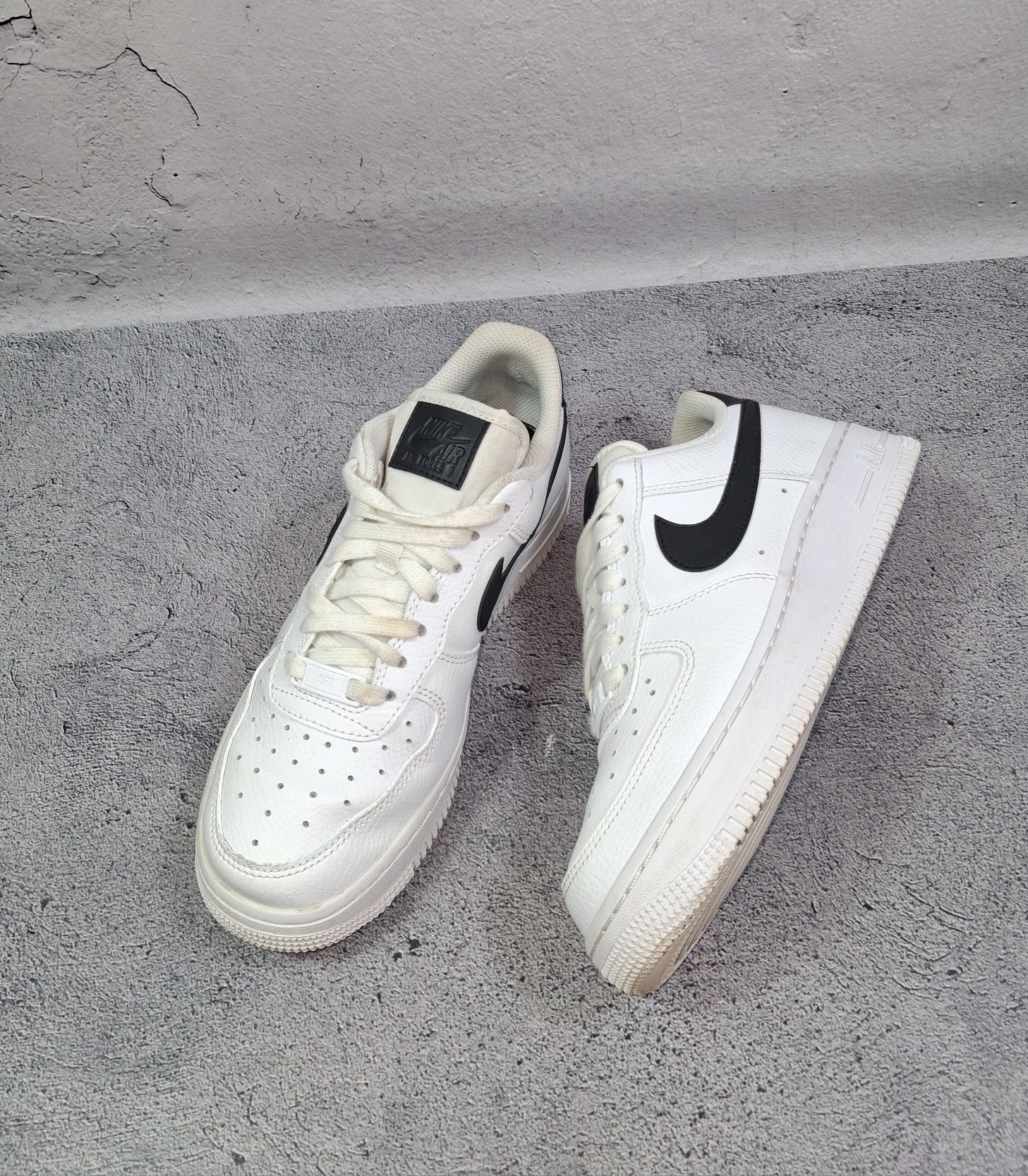 Кроссовки Nike Air Force 1 кожаные женские AF1 белые Dunk Low