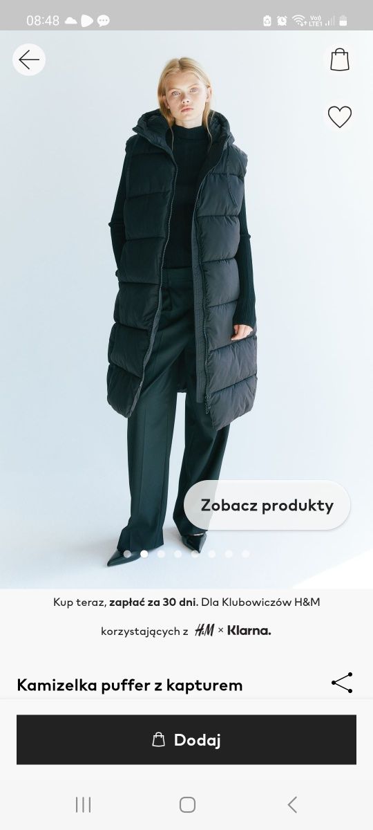 Kamizelka puffer H&M rozmiar M