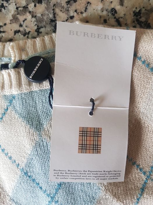 Camisola Malha Bébé  BURBERRY - 6 Meses - NOVA
