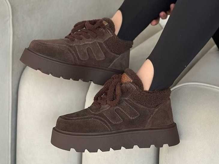 Зимові черевики шоколад хутро teddy, зимние ботинки шоколад 36-40р