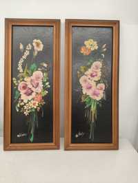 Pinturas com flores a oleo