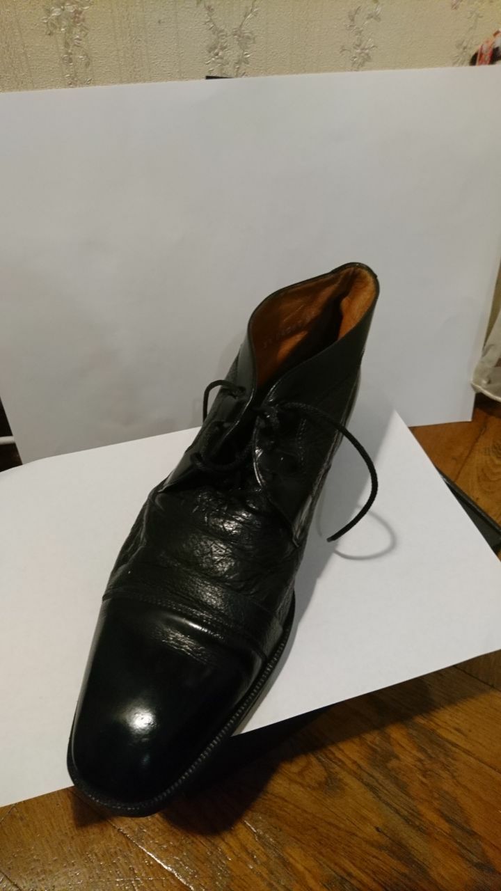 Туфлі італійські чорні шкіряні