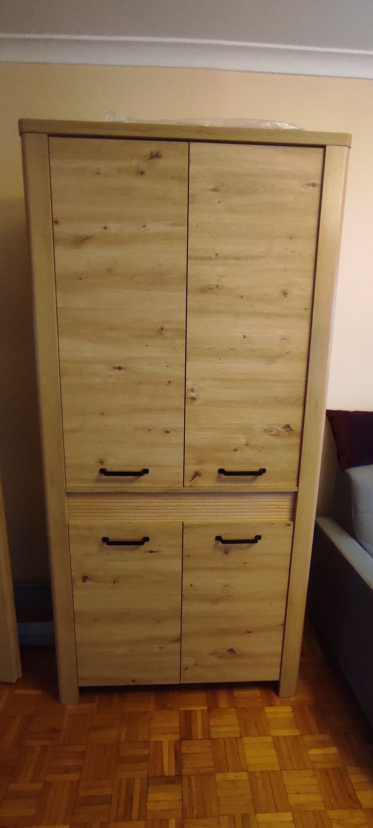 OKAZJA ! Szafa Moris 4D z oświetleniem LED -  dąb artisan