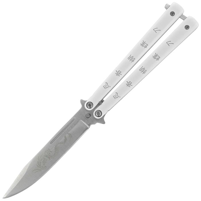 Nóż motylek Martinez Albainox Balisong Ninja Dragon White Stainless