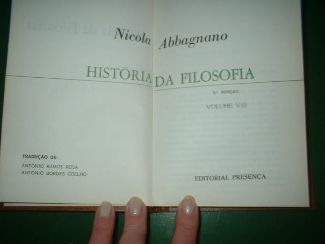 Rara edição de História da Filosofia de Nicola Abbagnano vol. 8