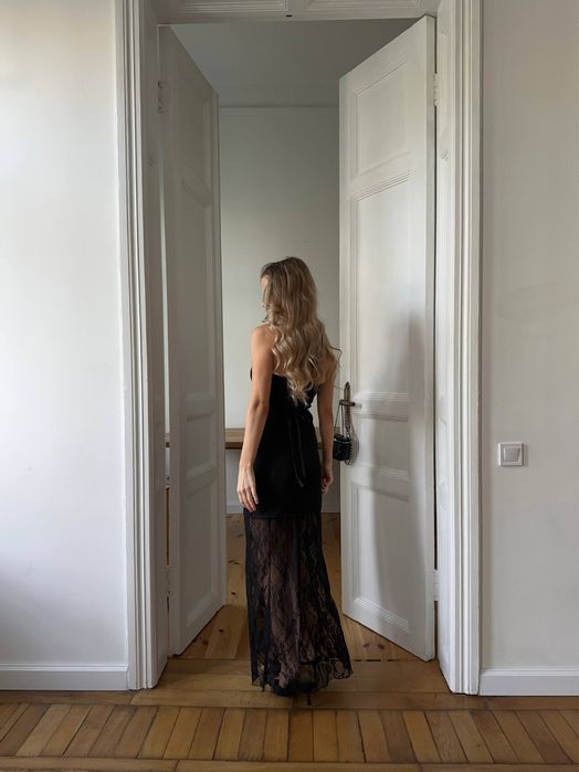 Сукня з мереживом жіноча святкова корсетна із завязками та шнурівкою