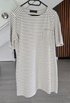 Sukienka DOROTHY PERKINS 40 L dopasowana biała w paski
