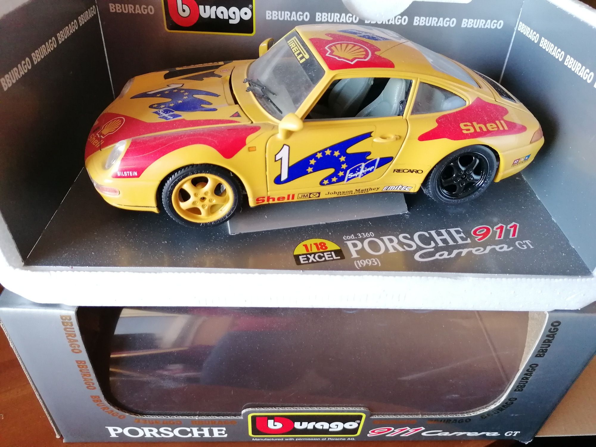 Porsche Carrera 911 gt burago 1/18