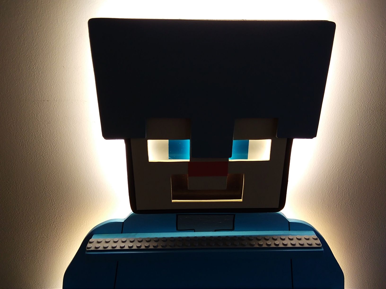 Półka lampka Minecraft do minifigurek Lego