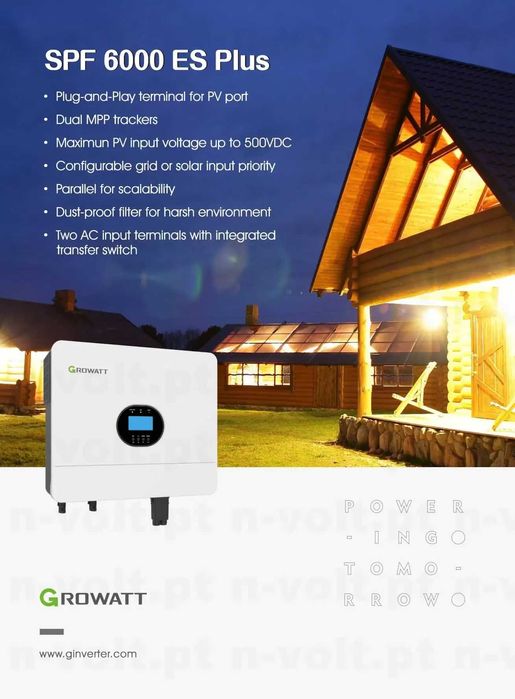Inversor Growatt SPF 6000 ES PLUS 48V 100A