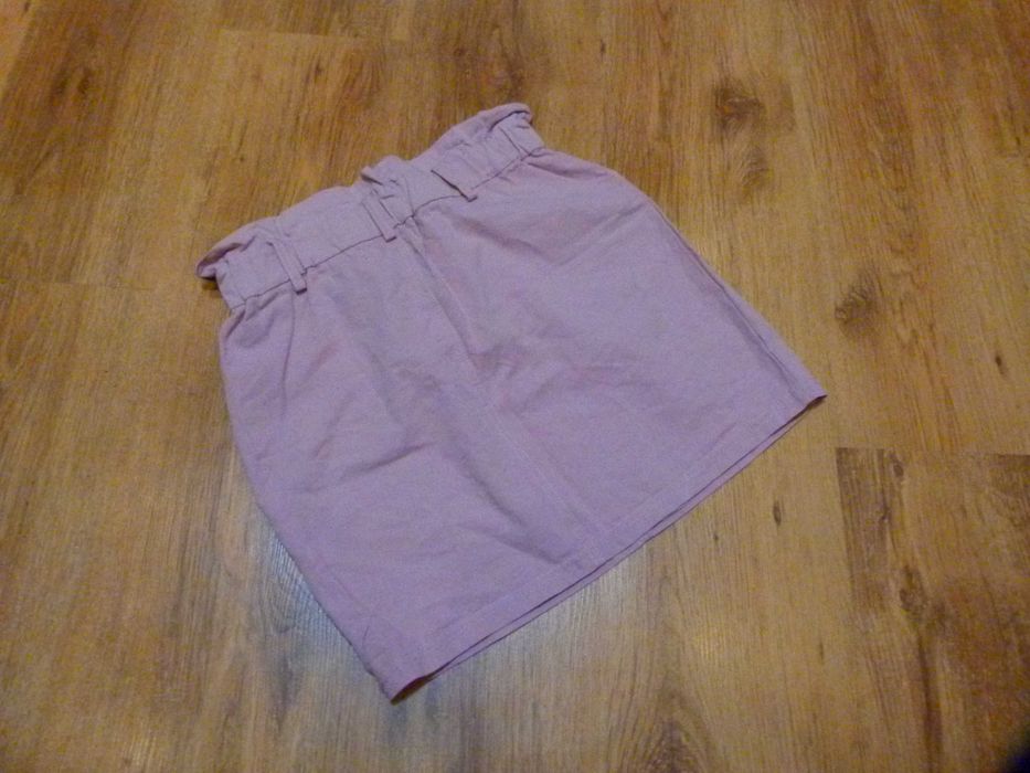 Zaful spódnica brudny pudrowy róż maszczona w pasie rozmiar S 36