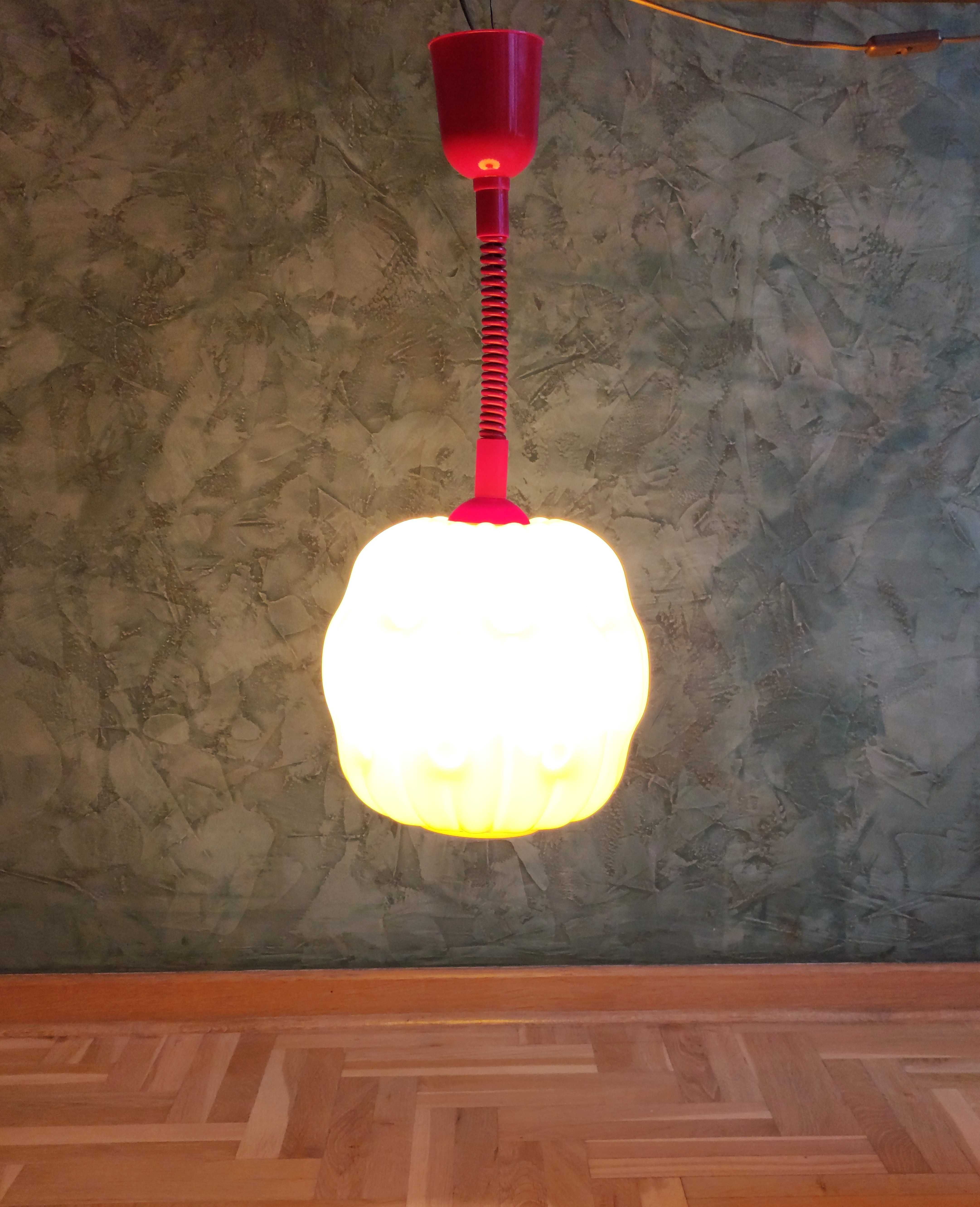 Lampa „dynia” Wieliczka  PRL retro art deco vintage