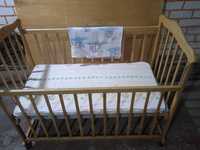 Кроватка с матрасом детская пододеяльник