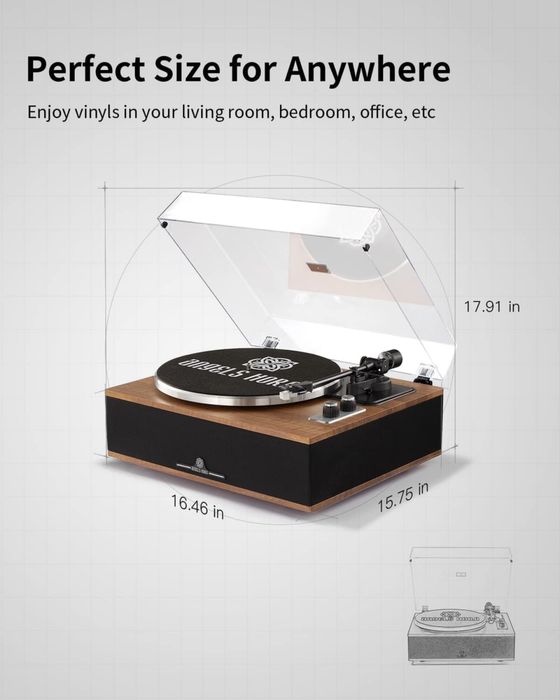 Програвач вінілових платівок ANGELS HORN Bluetooth Turntable