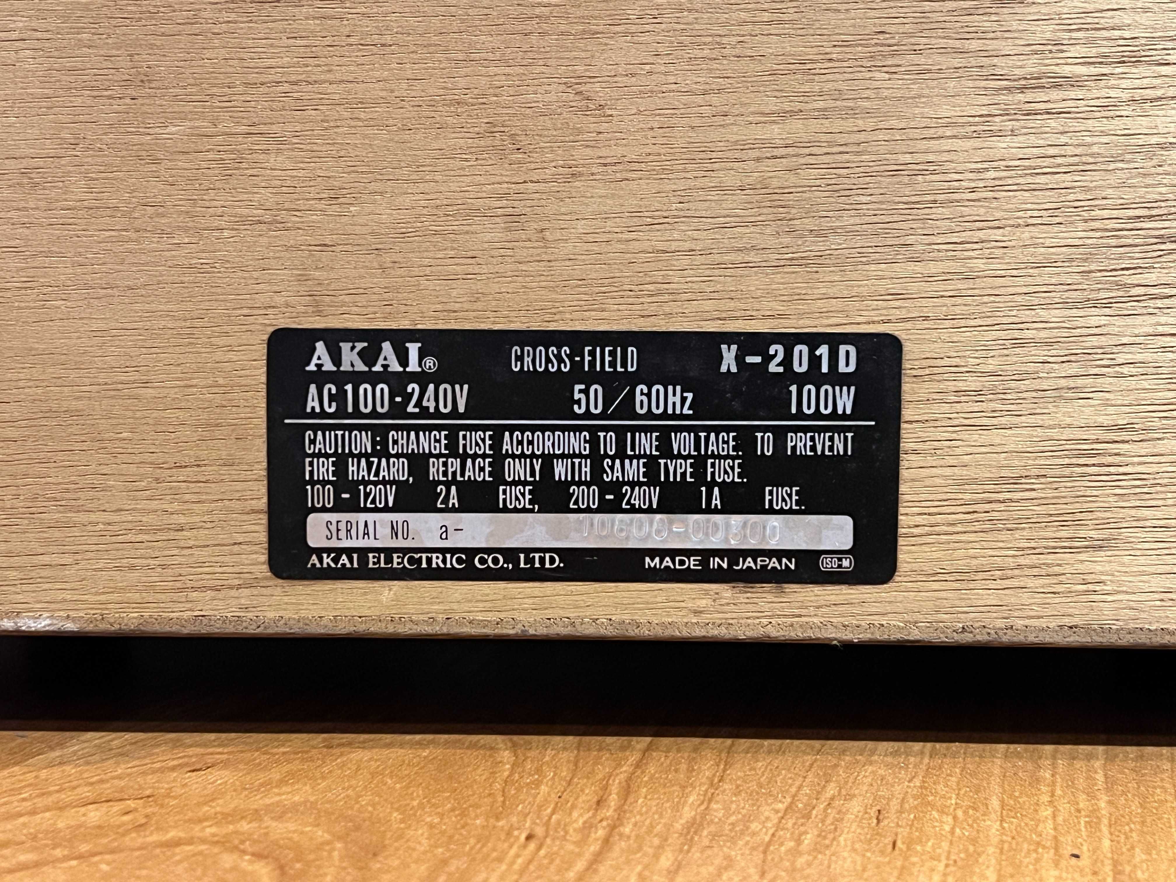 Magnetofon szpulowy Akai X-201D, Audio Room