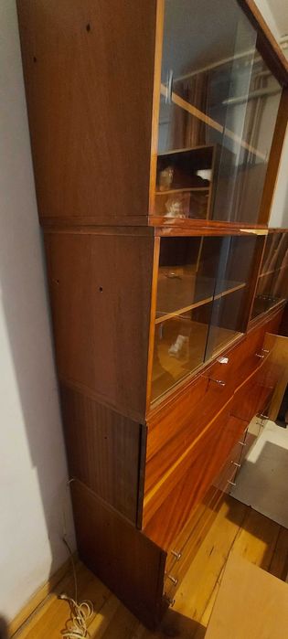Meblościanka  regał  PRL wysoki połysk  lata 70 te szafka komoda