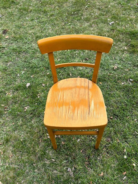 Krzesło drewniane vintage retro PRL