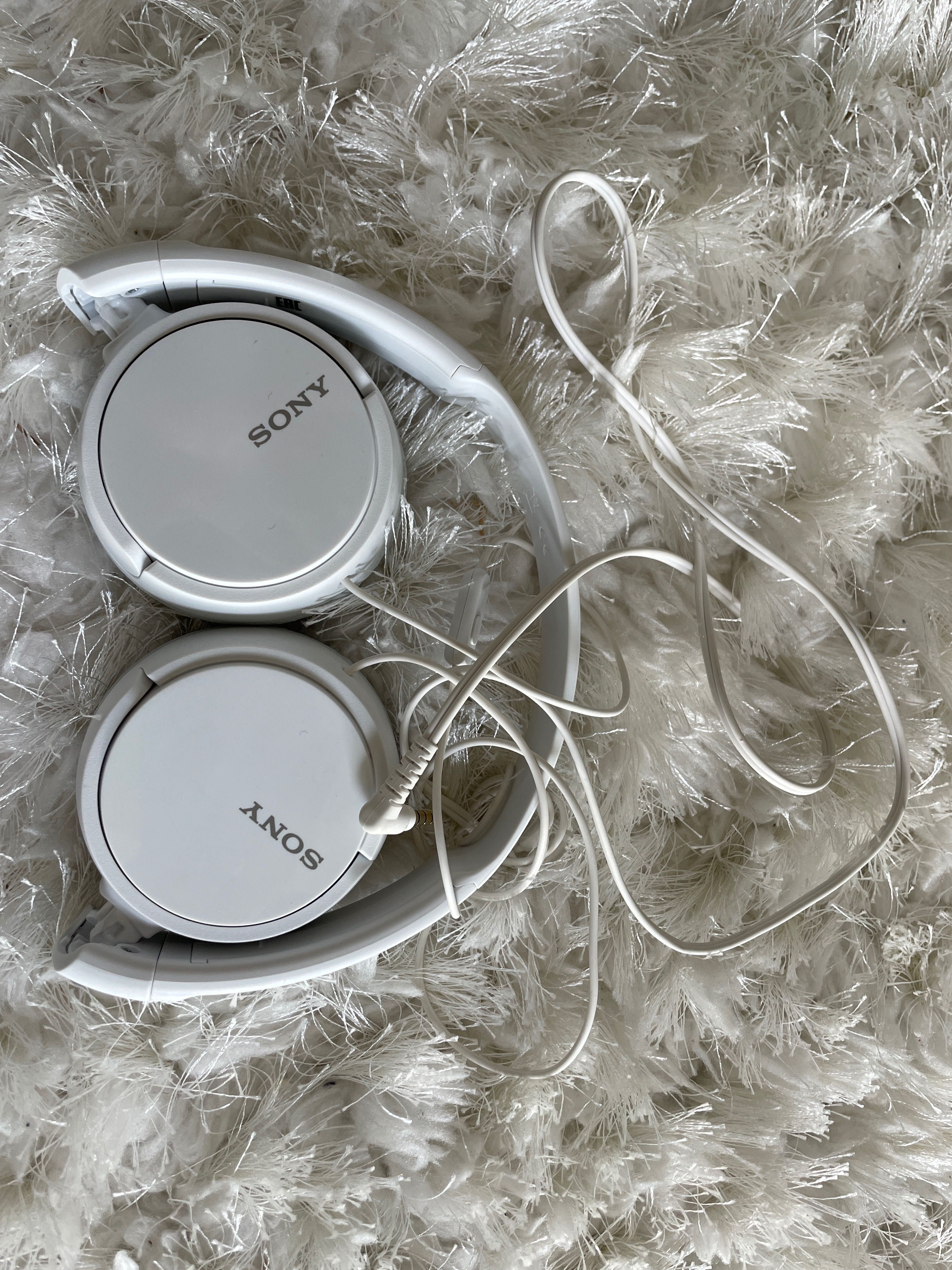 Słuchawki białe Sony