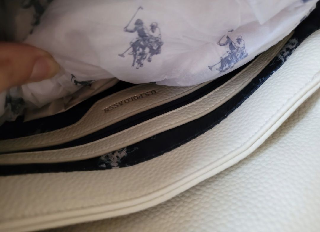 Torebka Torebeczka Listonoszka Damska US Polo ASSN Biała