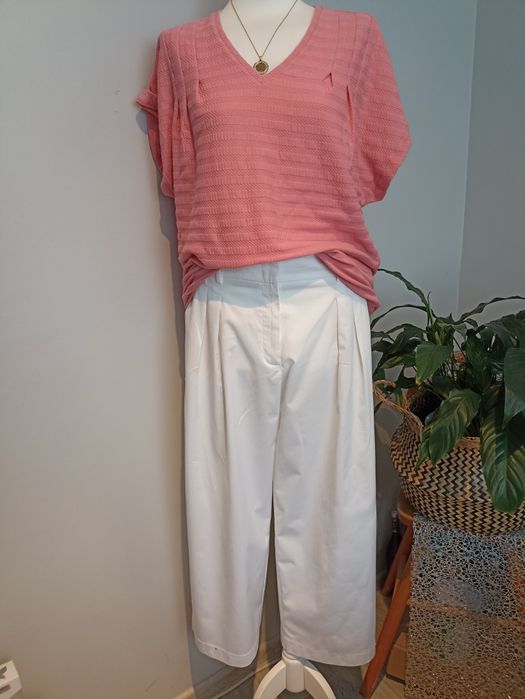 Spodnie kuloty białe damskie s.Oliver roz.L