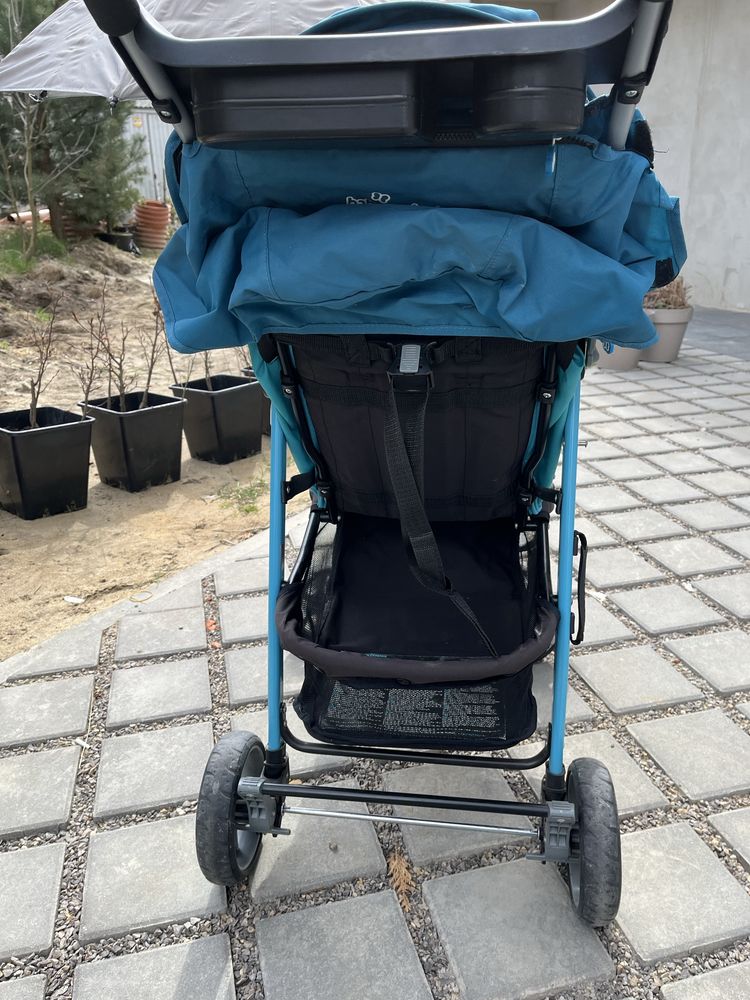 Baby design wòze spacerowy spacerowka + parasol szary turkusowy