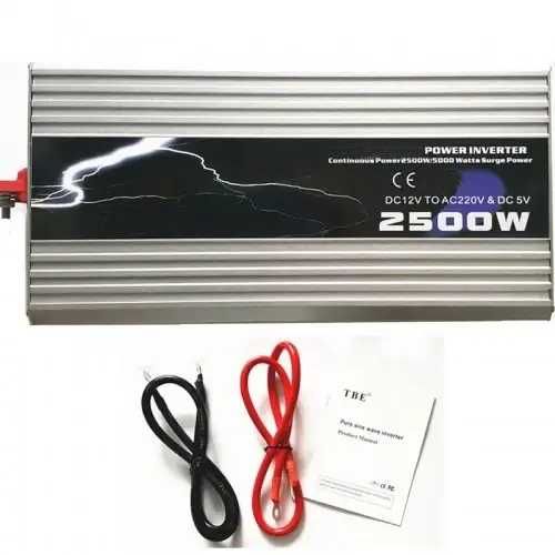 Инвертор 2500W 12V/220v DC/AC перетворювач Преобразователь