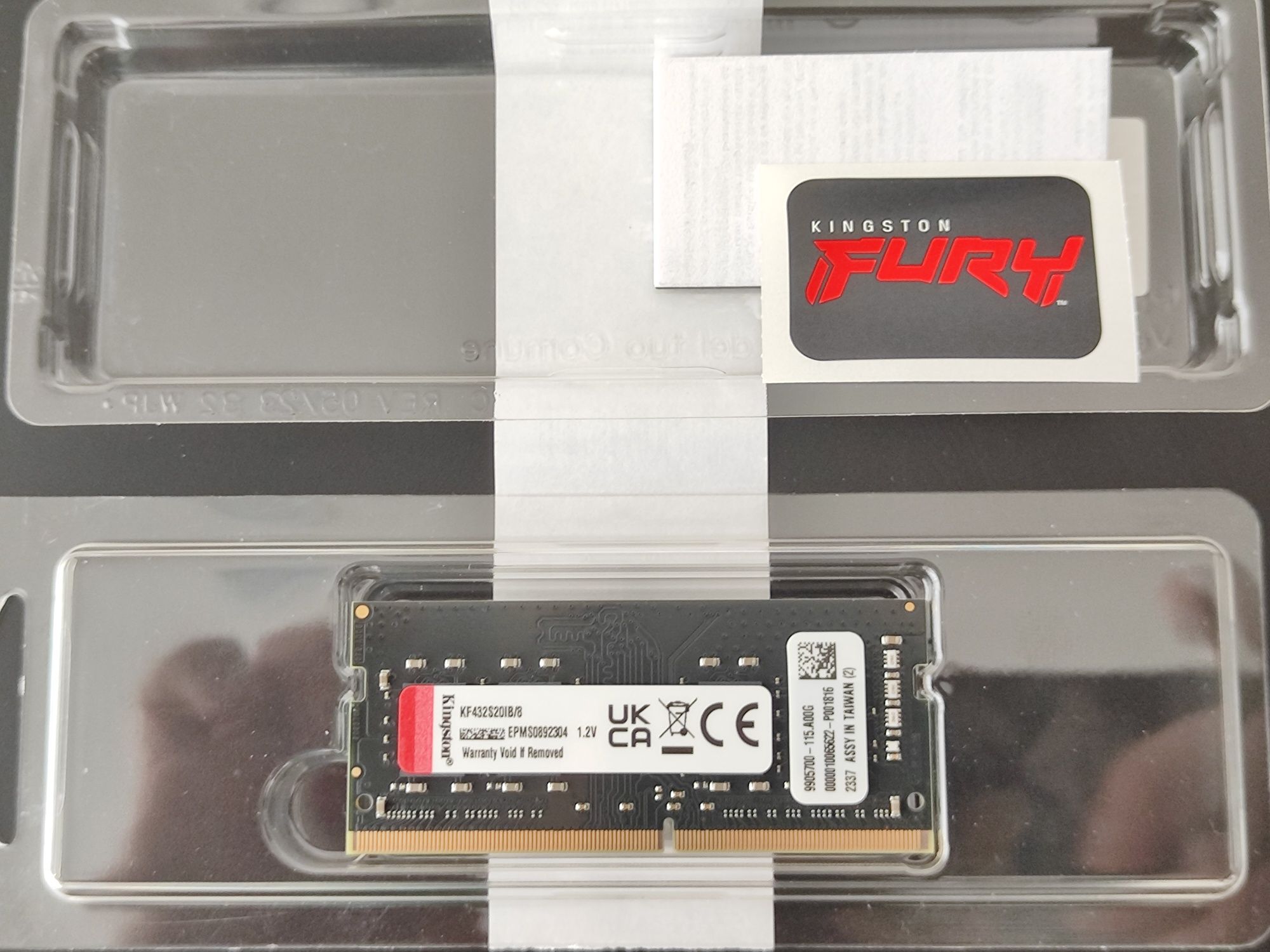 Оперативна пам'ять Kingston Fury SODIMM DDR4-3200 8192 MB PC4-25600