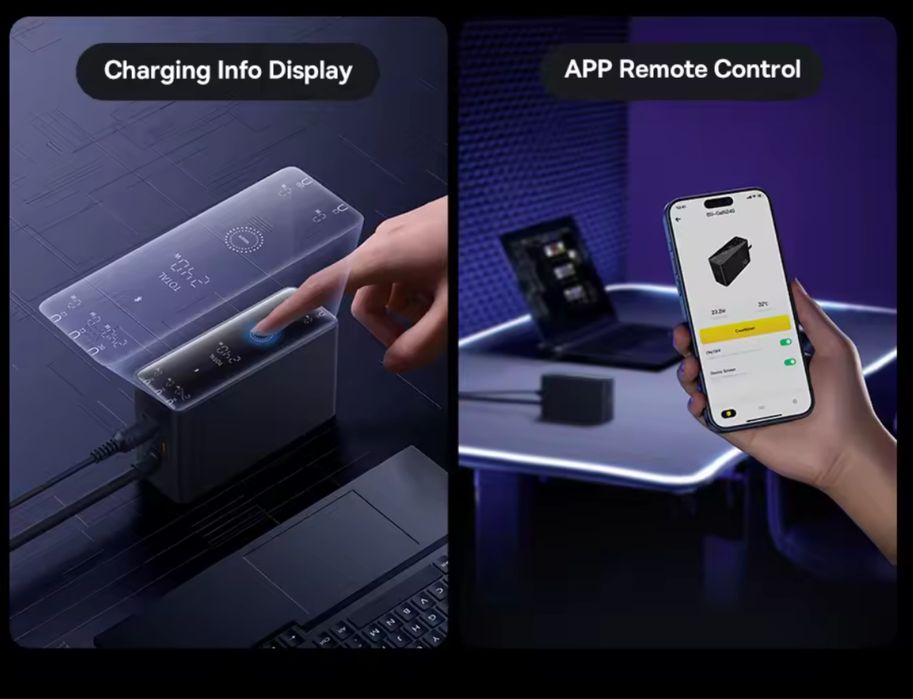 Зарядний пристрій Baseus 240W Digital GaN Charger